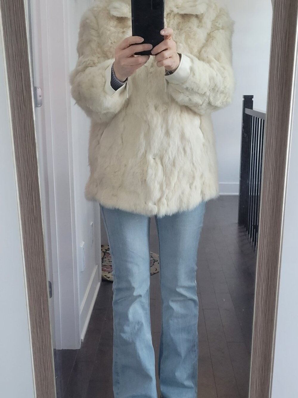 Genuine Rabbit Fur Coat - Picture 10 of 12